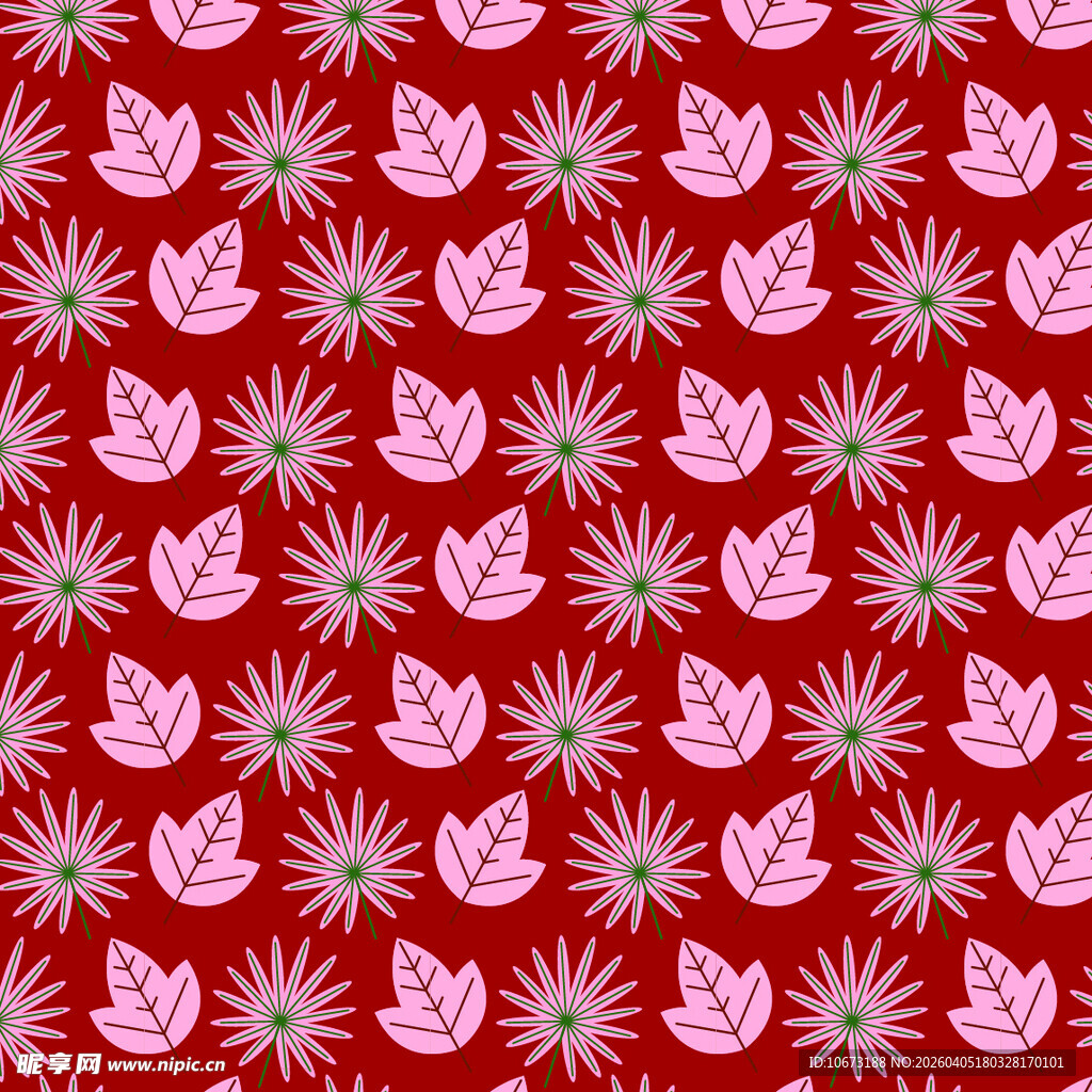 叶子矢量图案背景