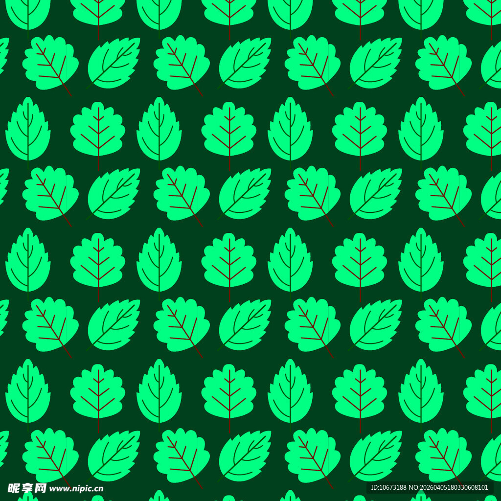 叶子矢量图案背景