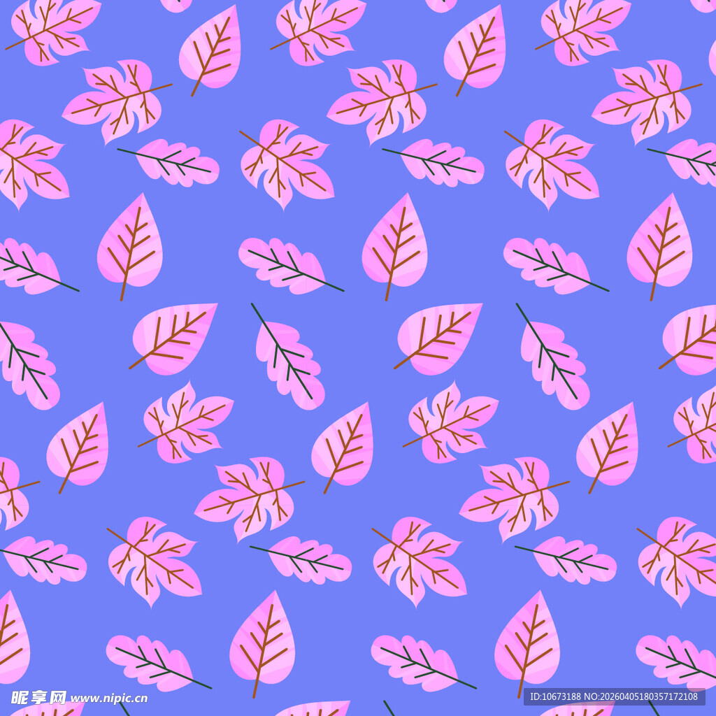 叶子矢量图案背景