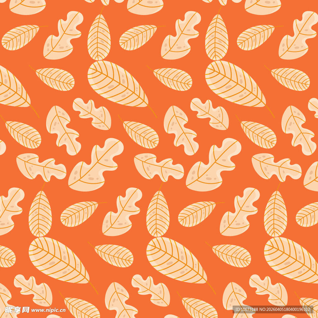 叶子矢量图案背景