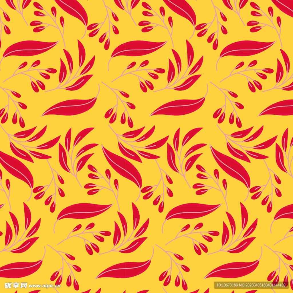 叶子矢量图案背景