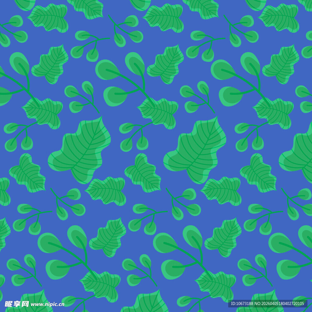叶子矢量图案背景