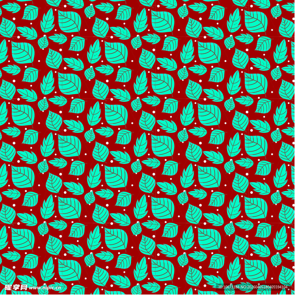 叶子矢量图案背景