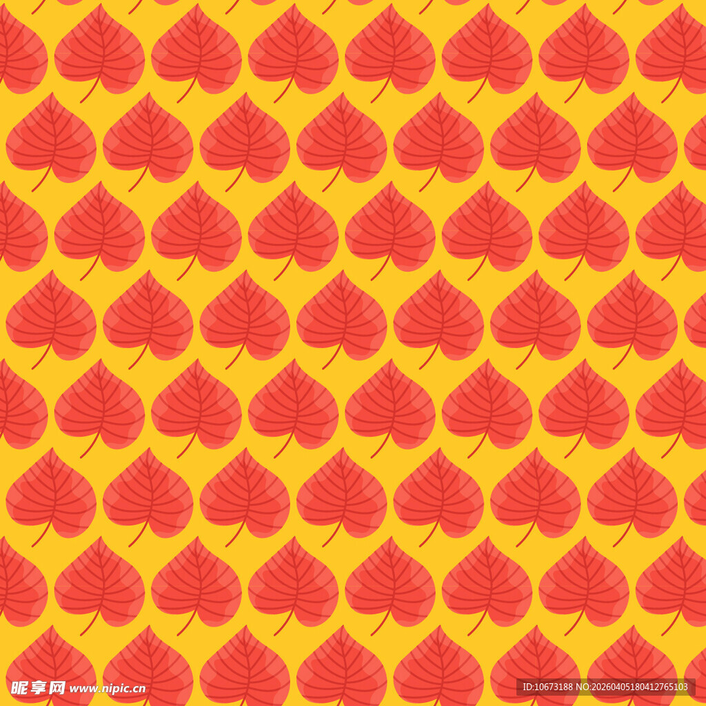 叶子矢量图案背景