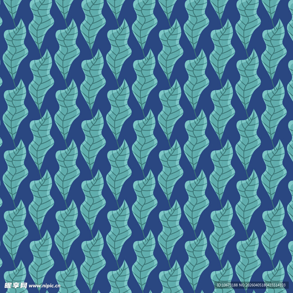 叶子矢量图案背景