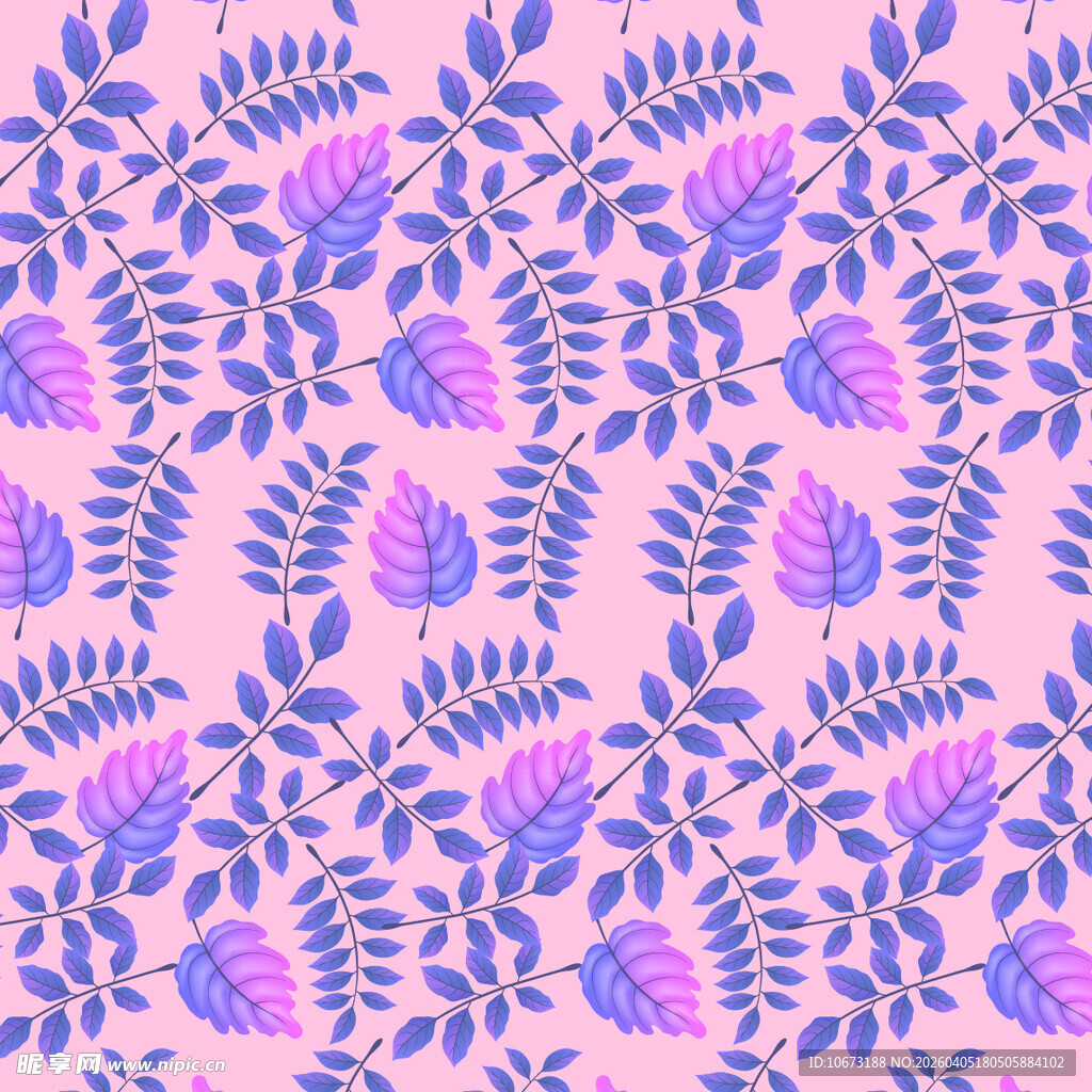 叶子矢量图案背景