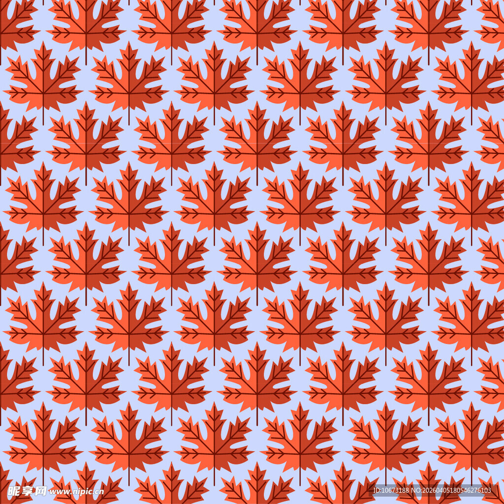 手绘叶片矢量图案背景