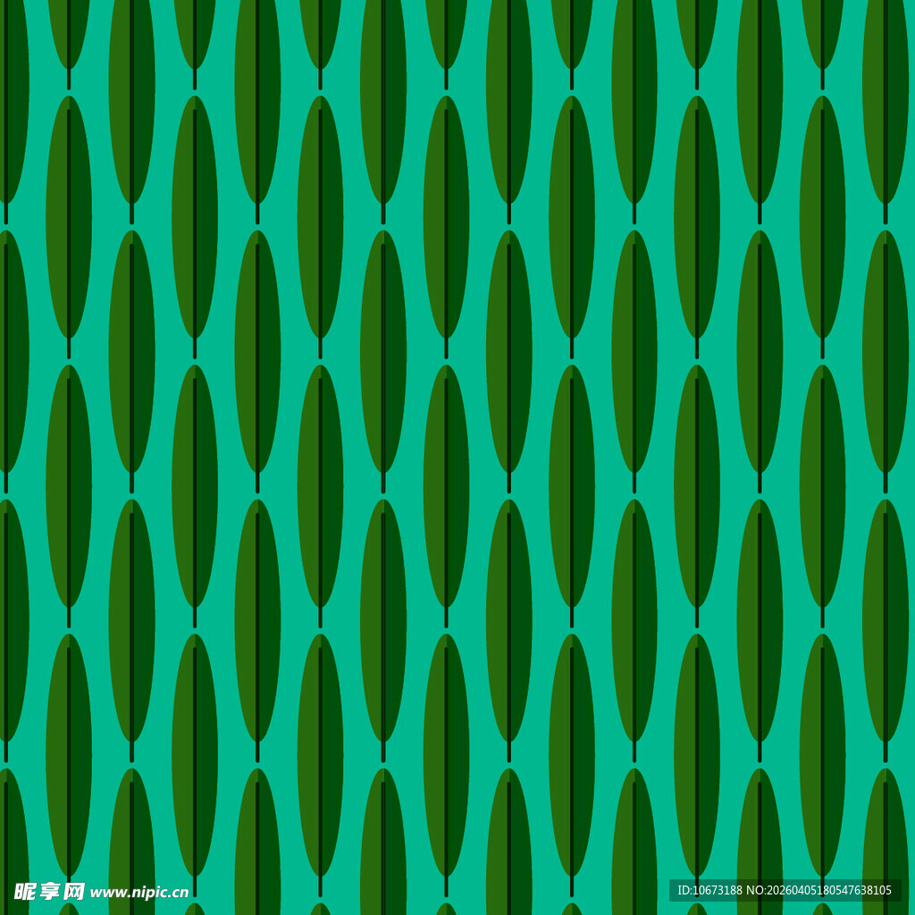 手绘叶片矢量图案背景