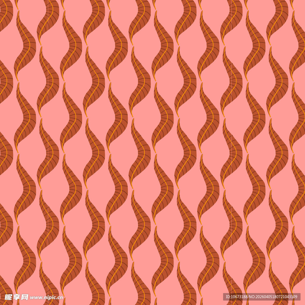 手绘叶片矢量图案背景