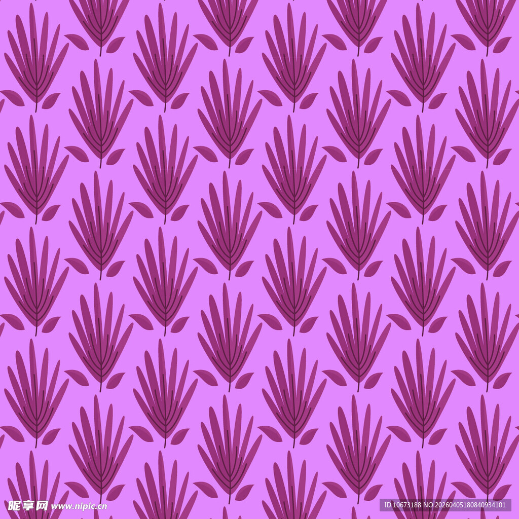 手绘叶片矢量图案背景