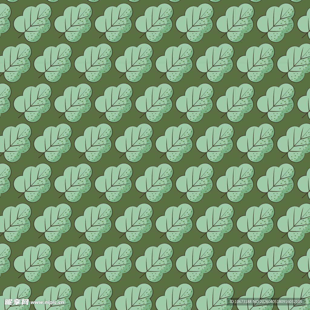 叶子矢量图案背景