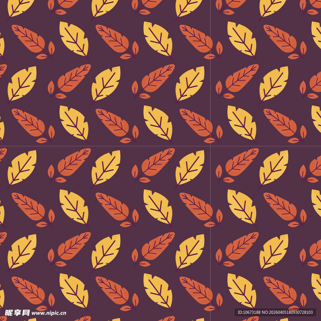叶子矢量图案背景