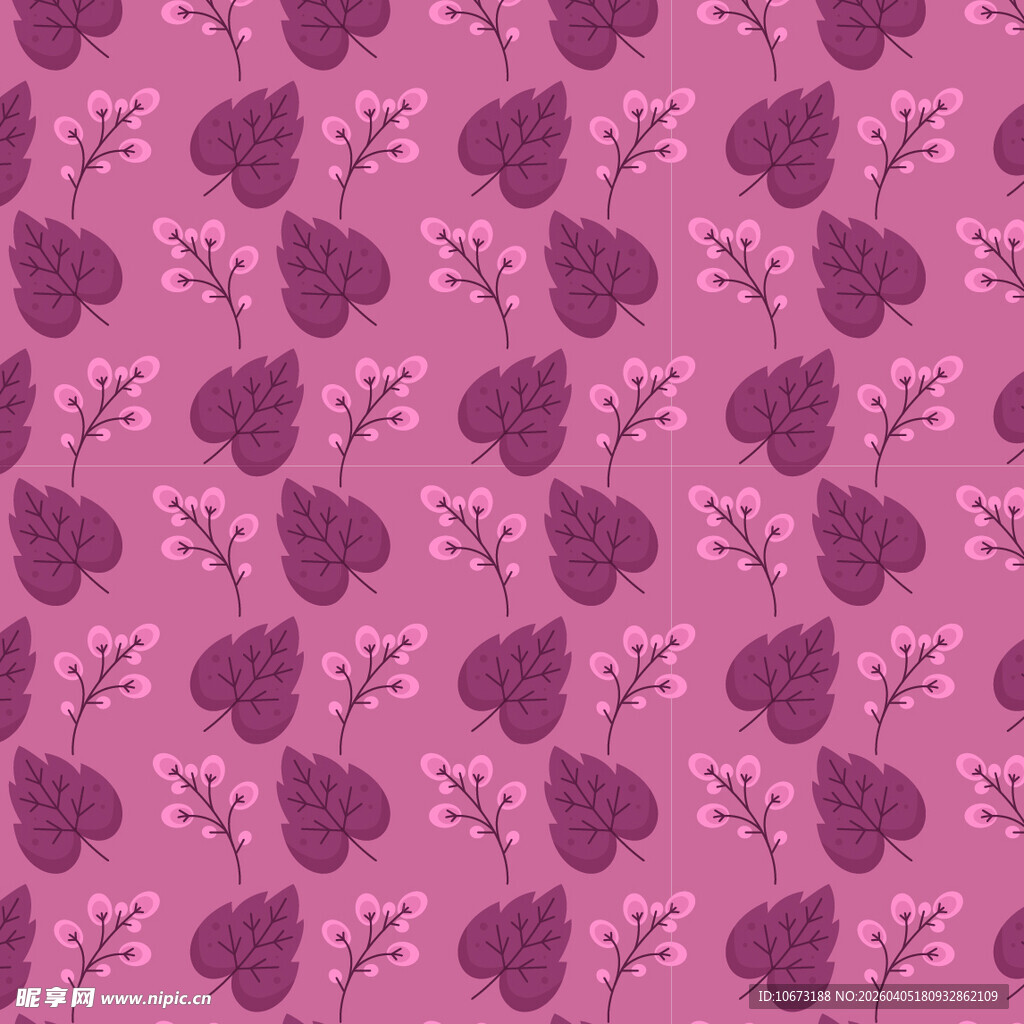 叶子矢量图案背景