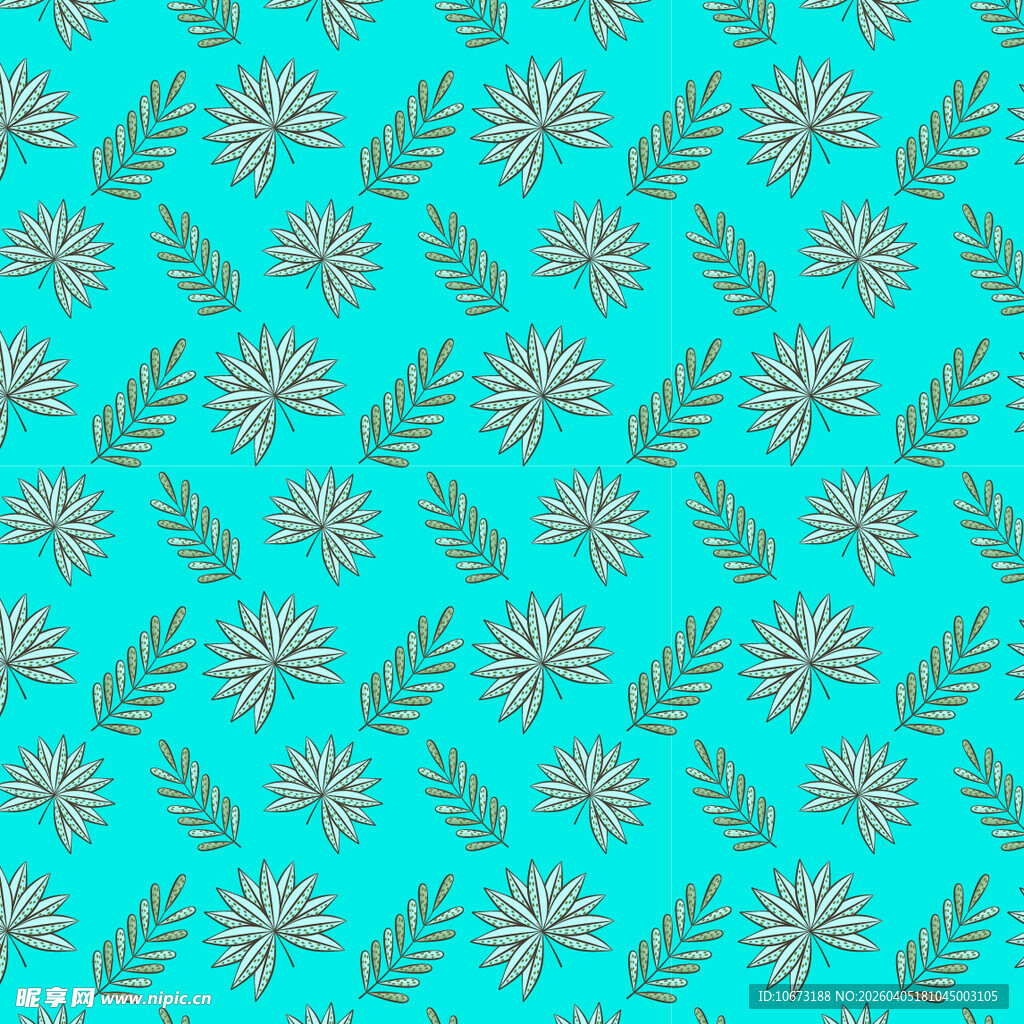 叶子矢量图案背景