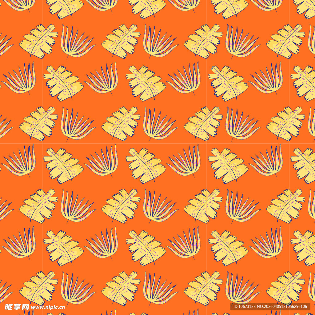 叶子矢量图案背景