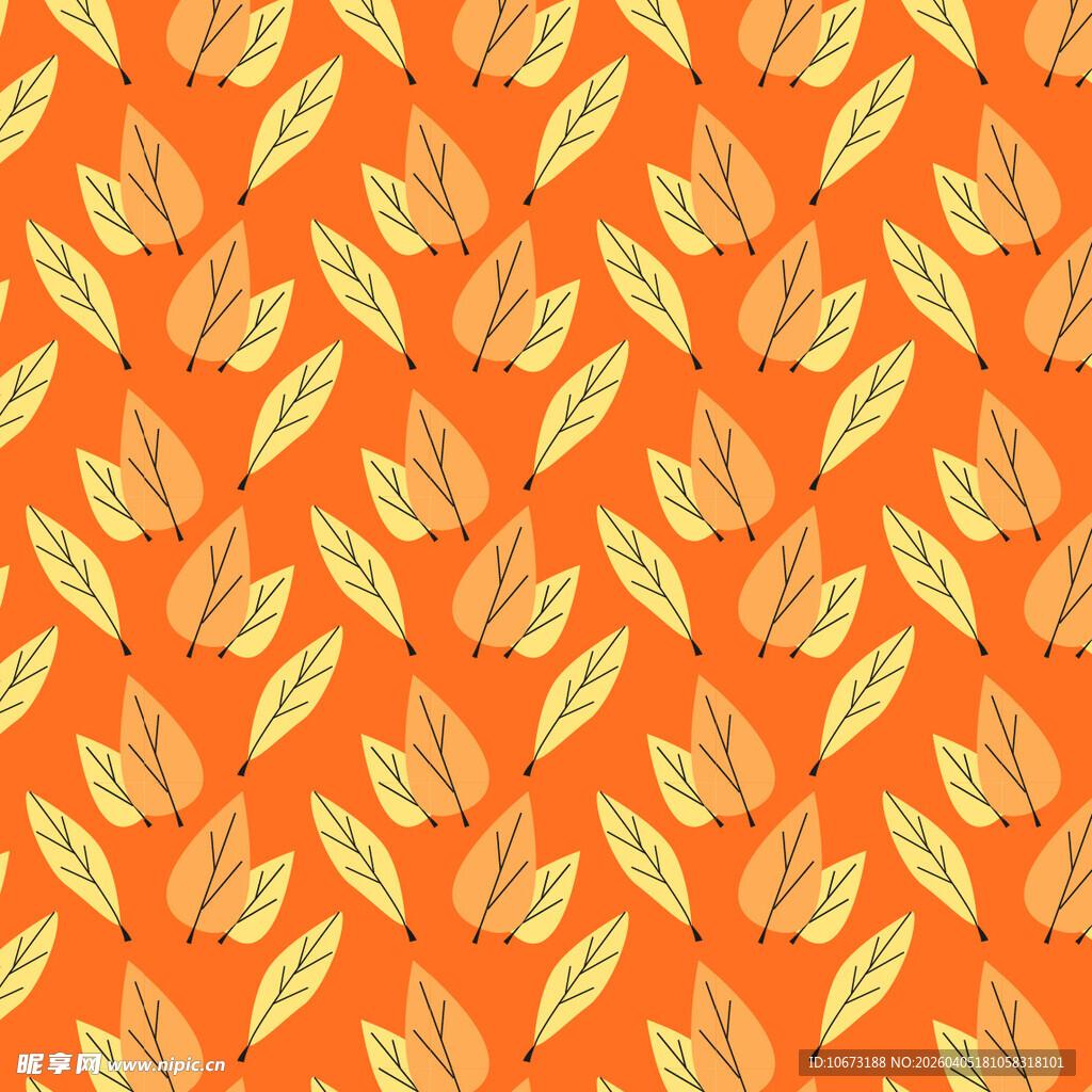 叶子矢量图案背景