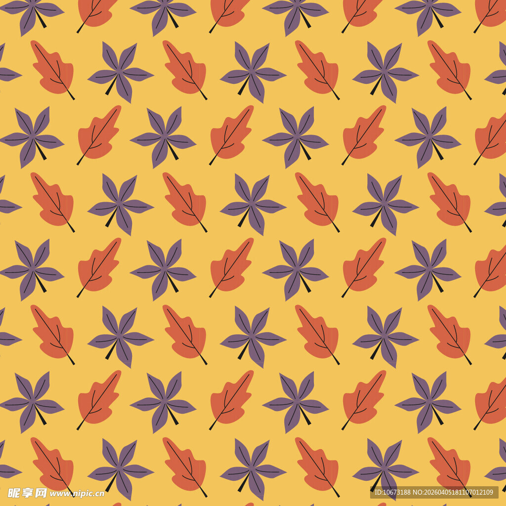 叶子矢量图案背景