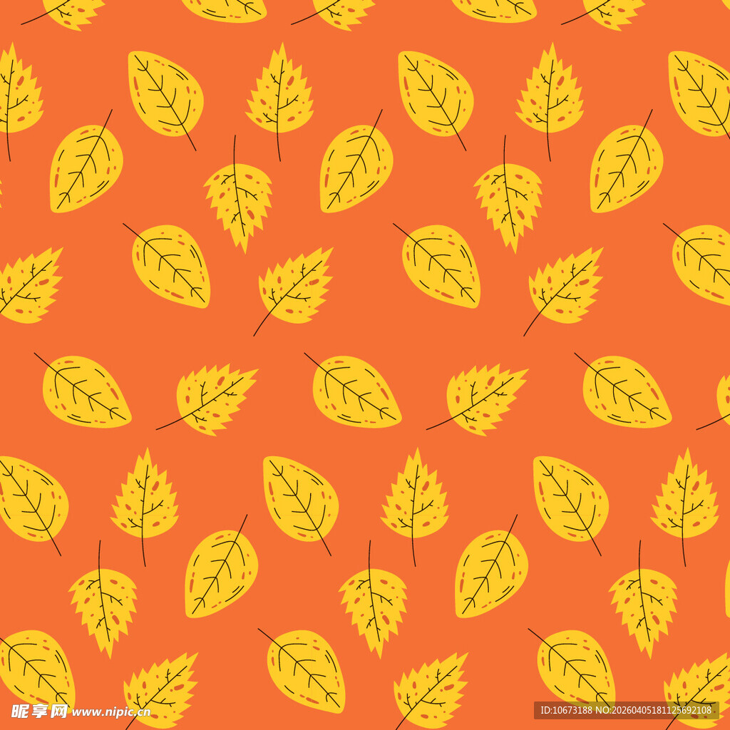 叶子矢量图案背景