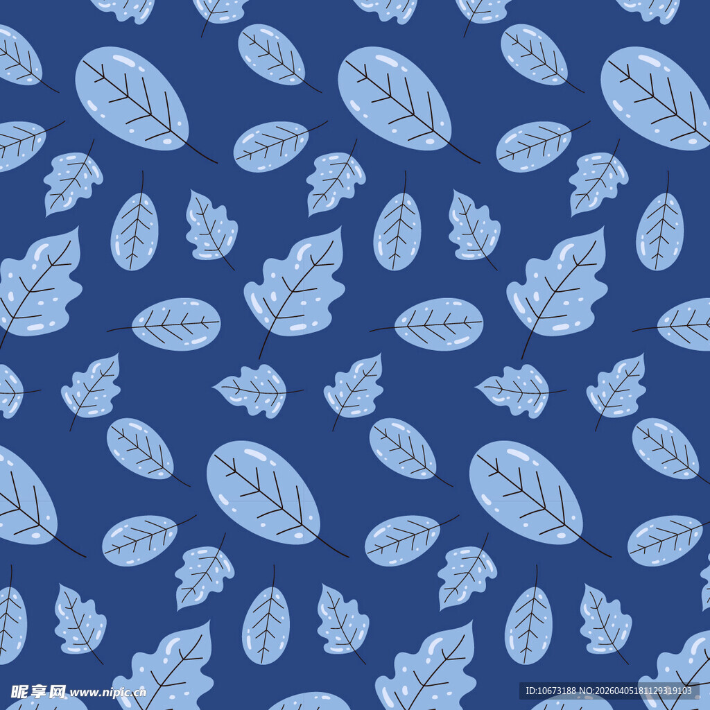 叶子矢量图案背景