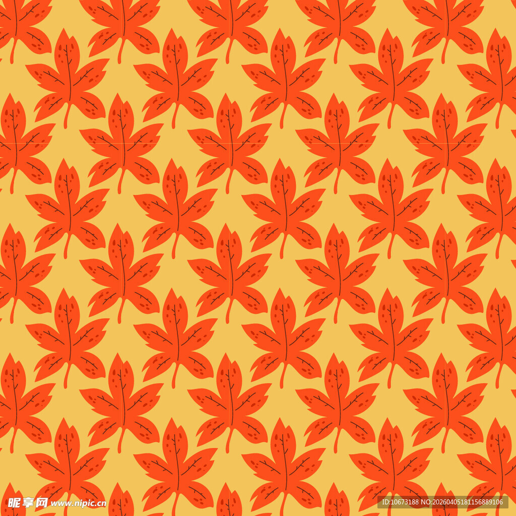 卡通叶子矢量图案背景