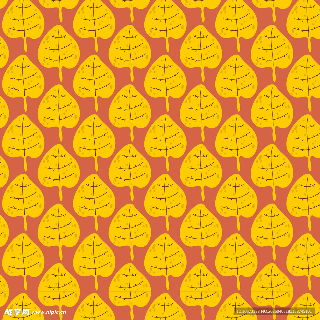 卡通叶子矢量图案背景