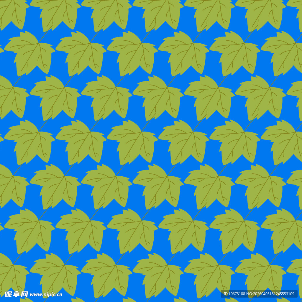 卡通叶子矢量图案背景