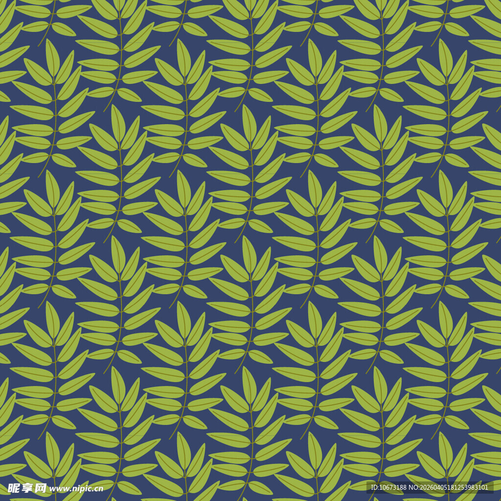 卡通叶子矢量图案背景