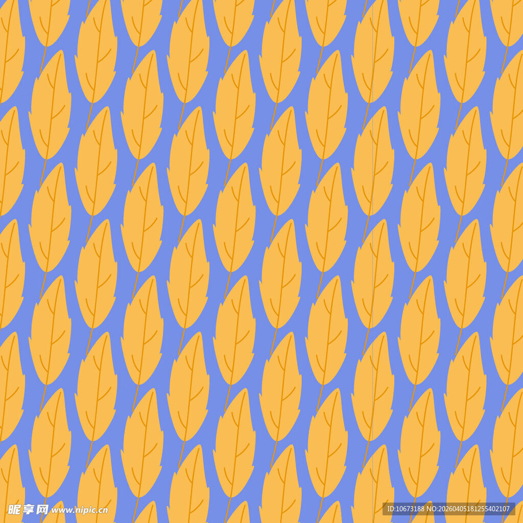 卡通叶子矢量图案背景