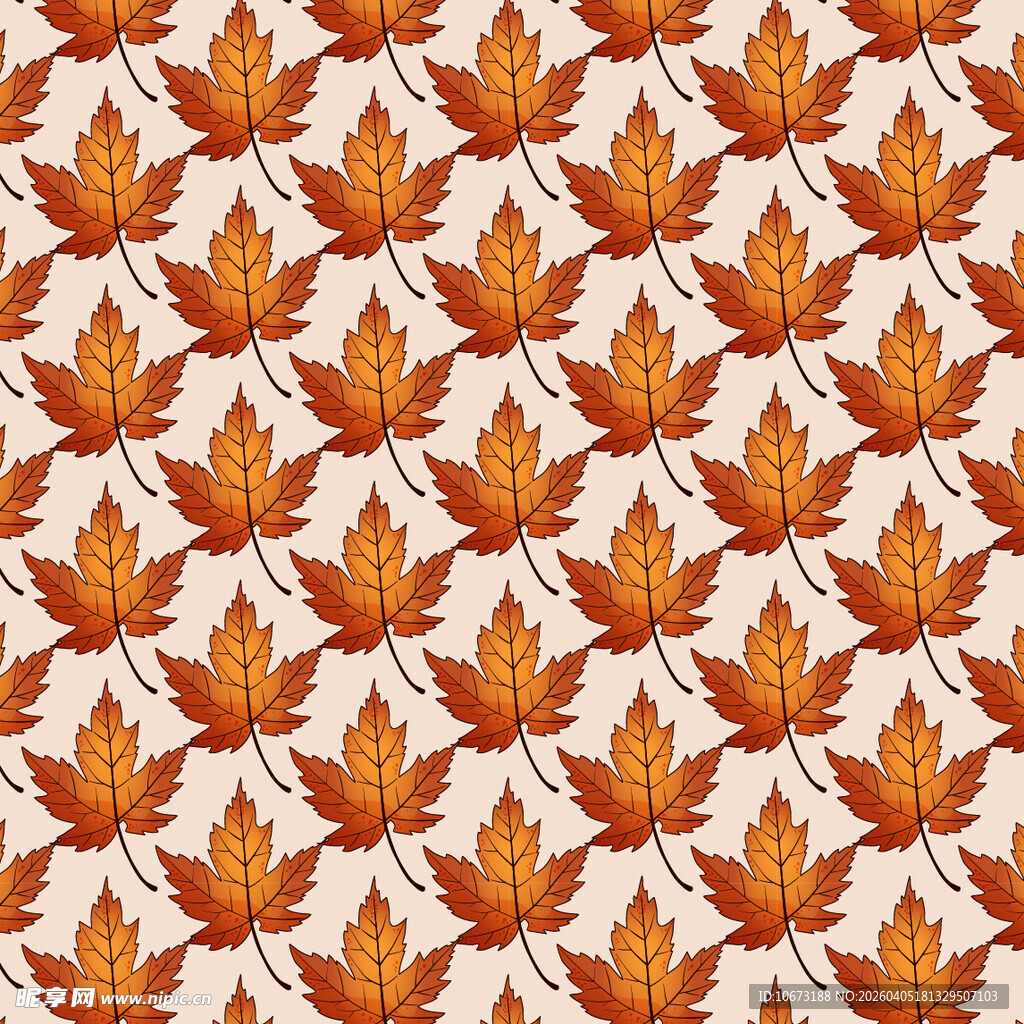 卡通叶子矢量图案背景