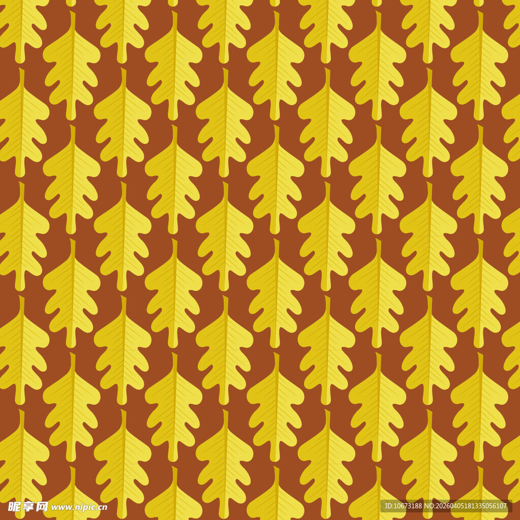 卡通叶子矢量图案背景