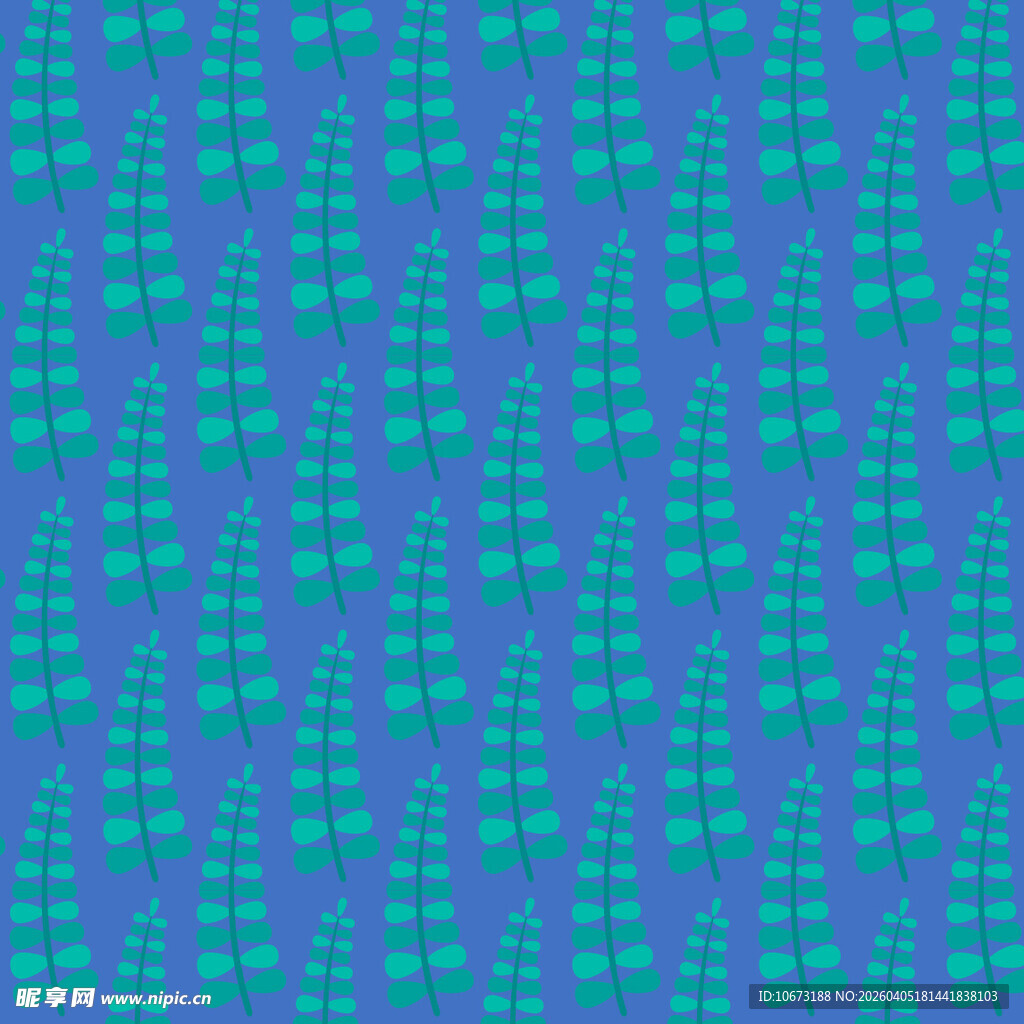 卡通叶子矢量图案背景