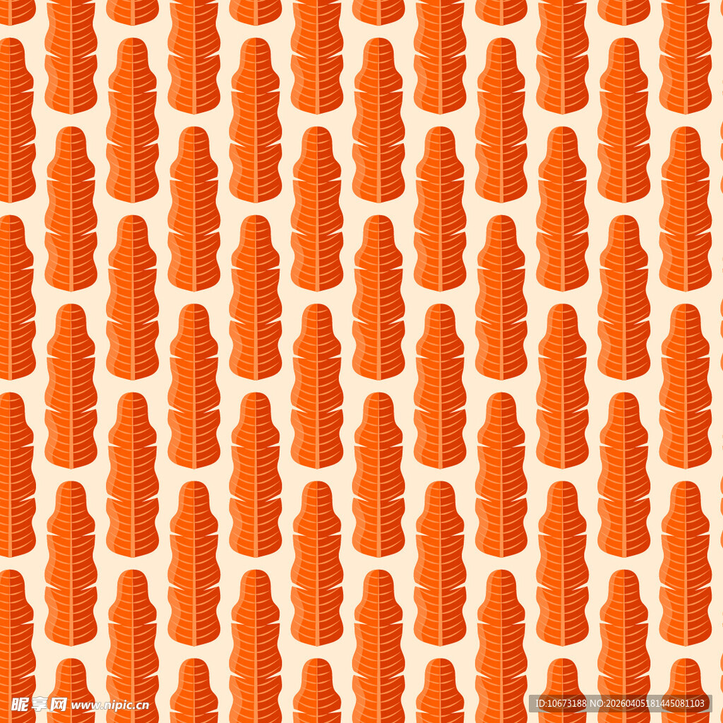 卡通叶子矢量图案背景