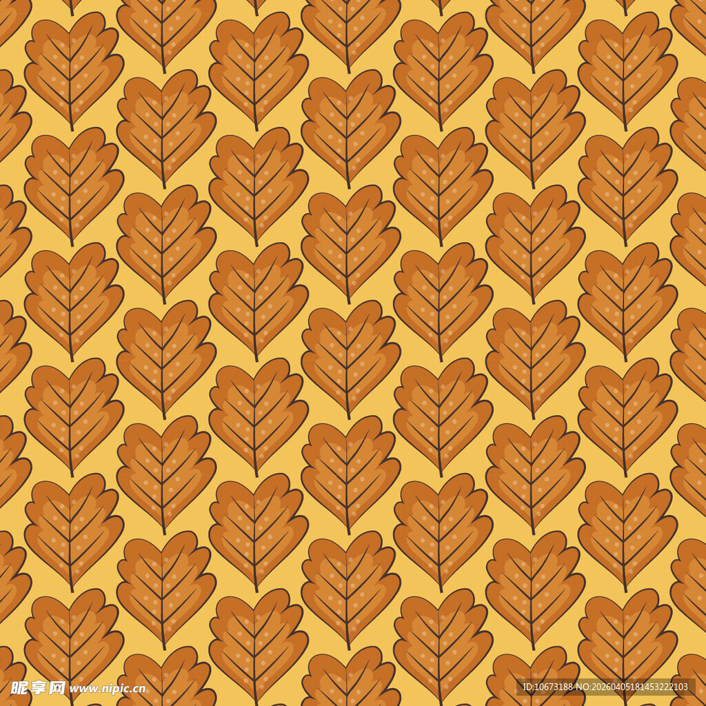 卡通叶子矢量图案背景