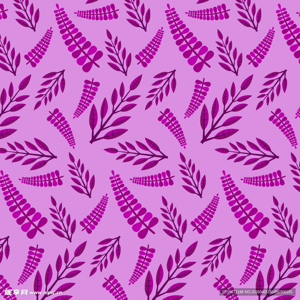 叶子矢量图案背景