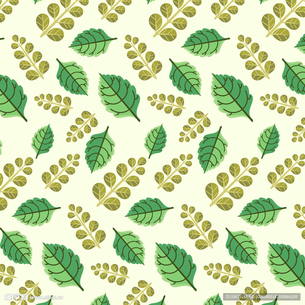 叶子矢量图案背景