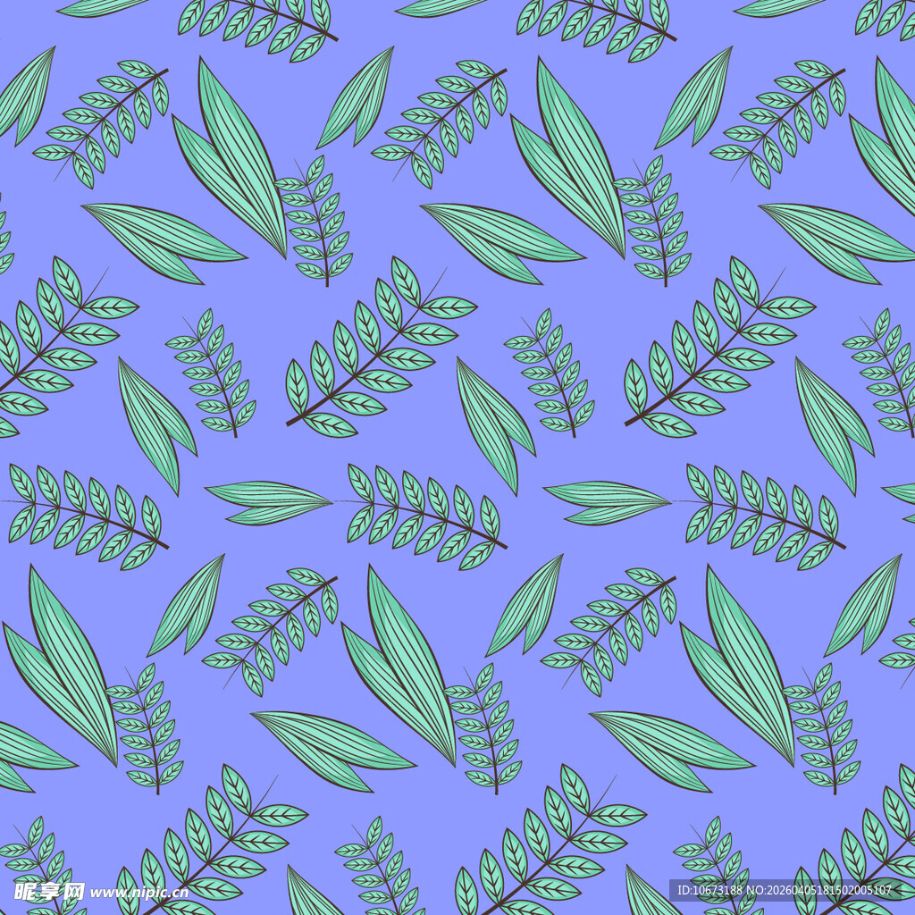 叶子矢量图案背景