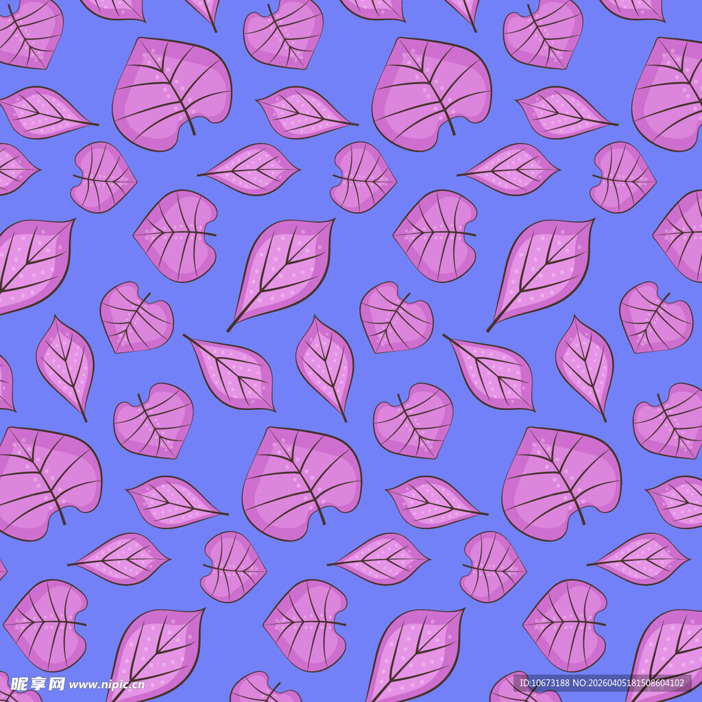 叶子矢量图案背景