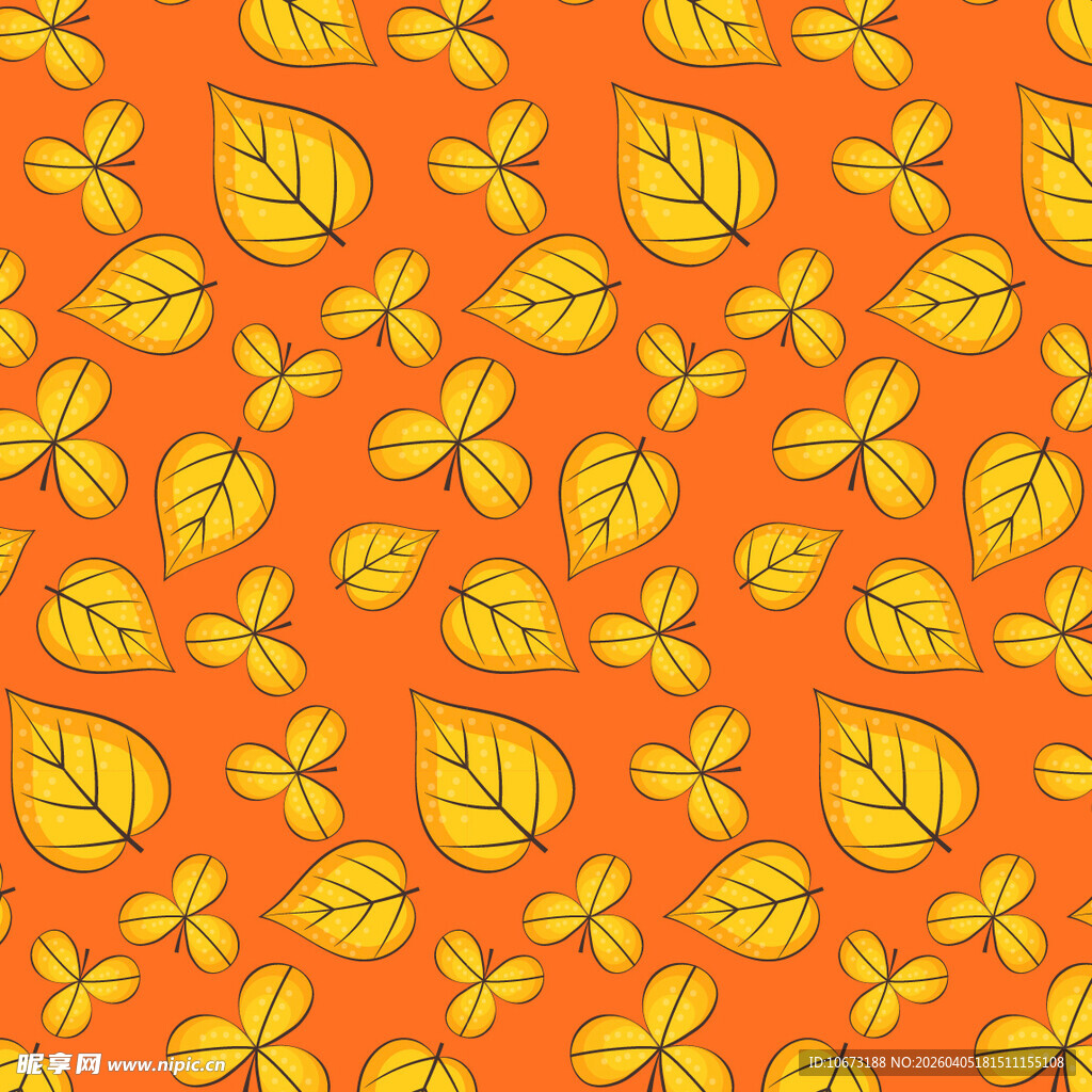 叶子矢量图案背景