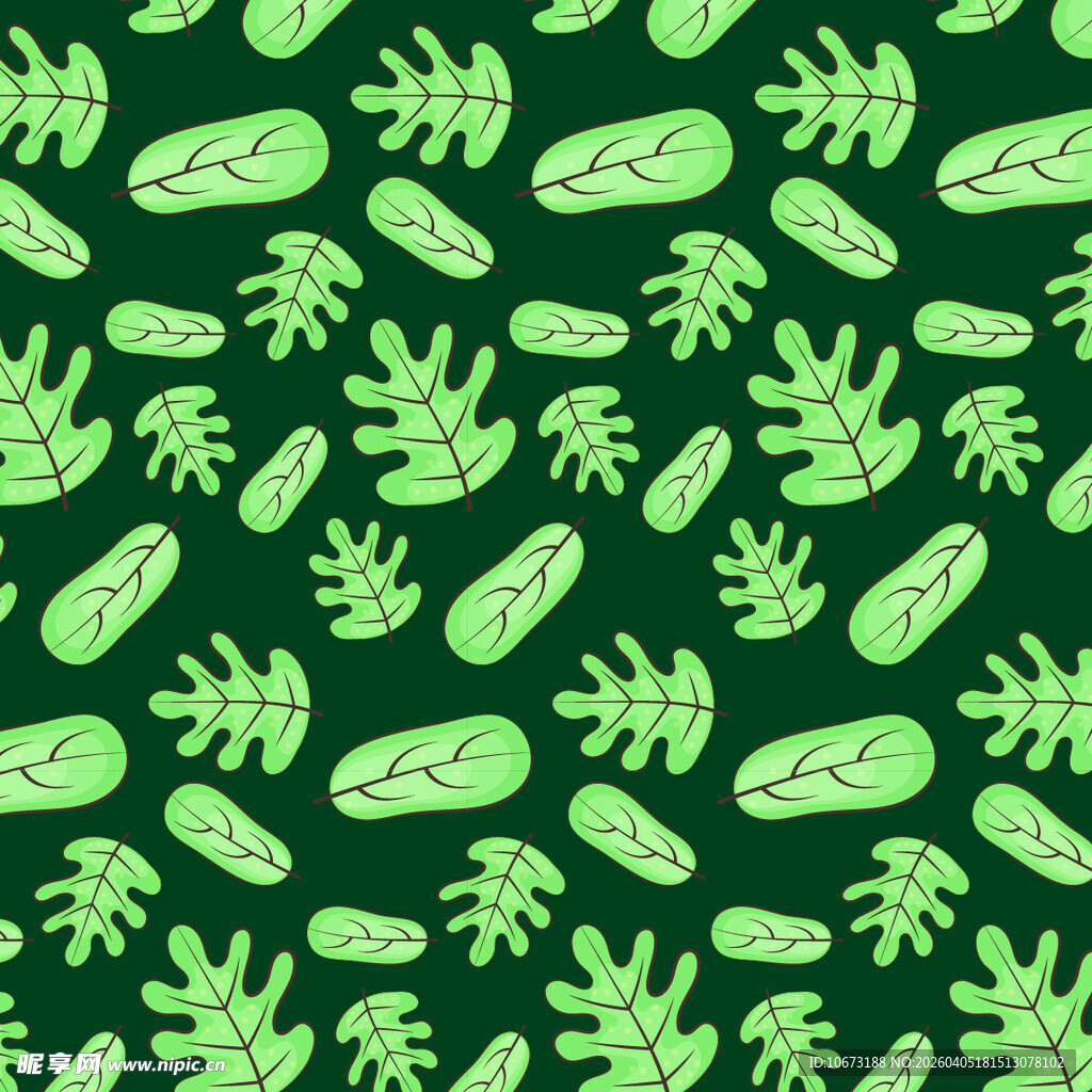 叶子矢量图案背景