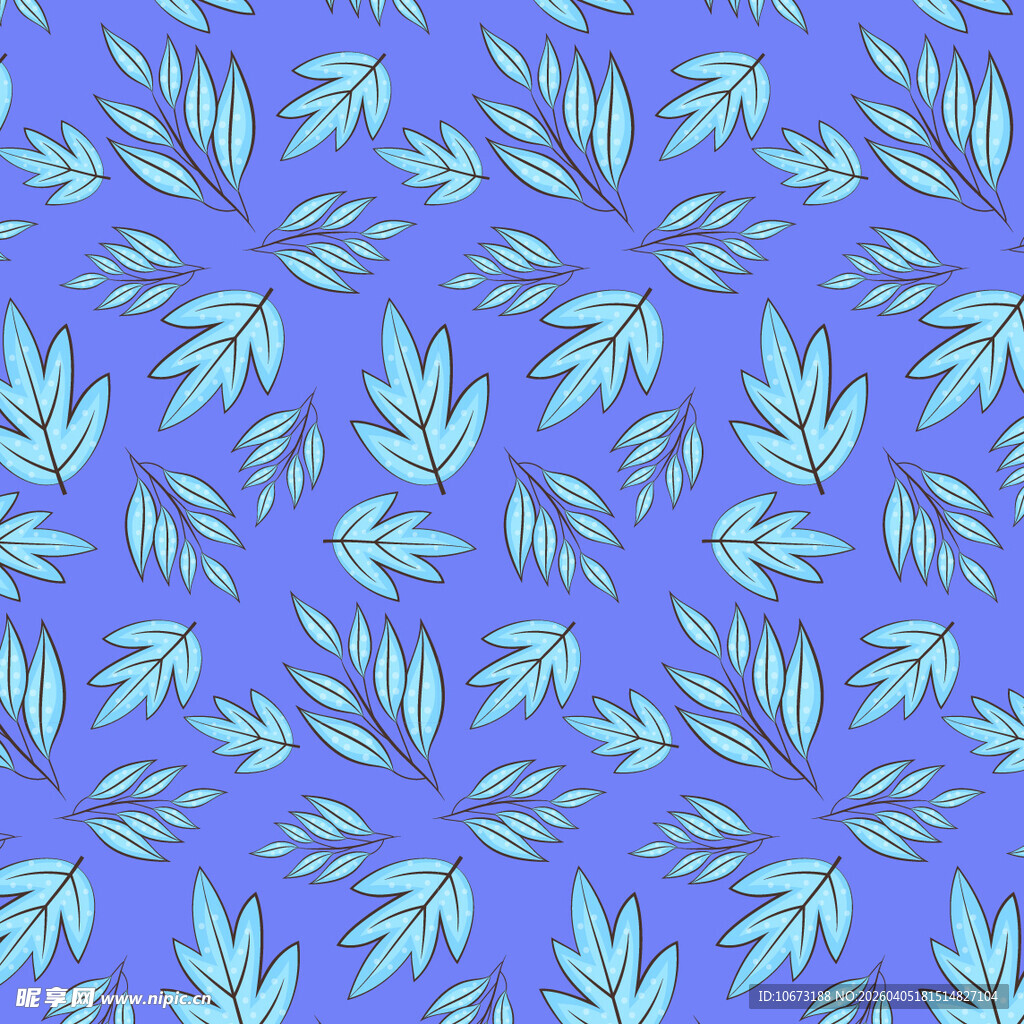 叶子矢量图案背景