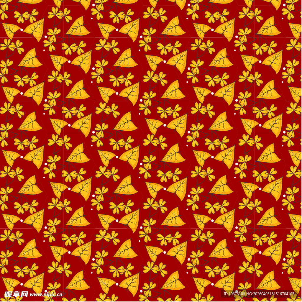 叶子矢量图案背景