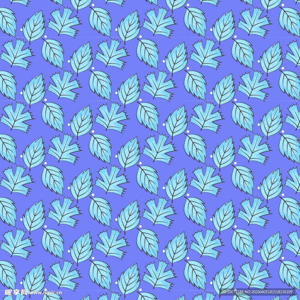 叶子矢量图案背景