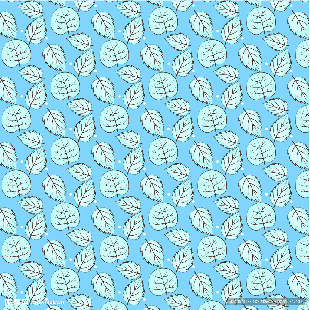 叶子矢量图案背景