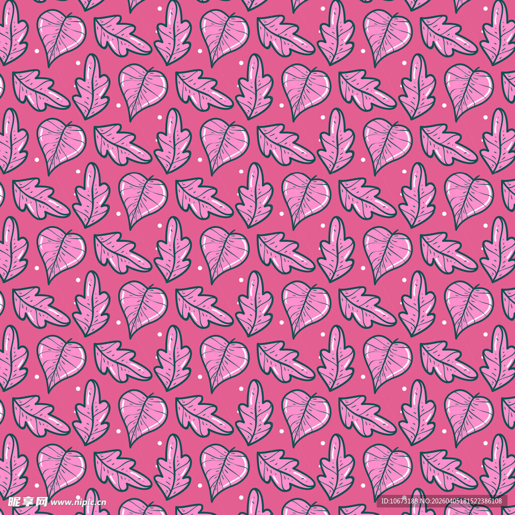 叶子矢量图案背景