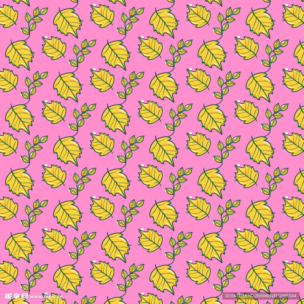 叶子矢量图案背景