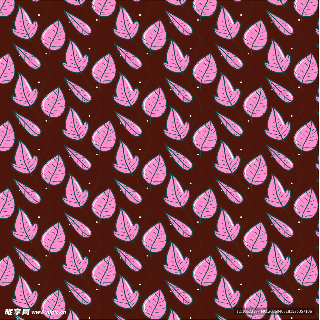 叶子矢量图案背景