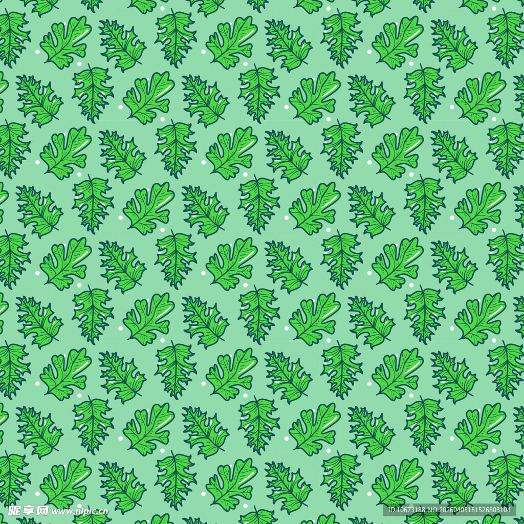 叶子矢量图案背景