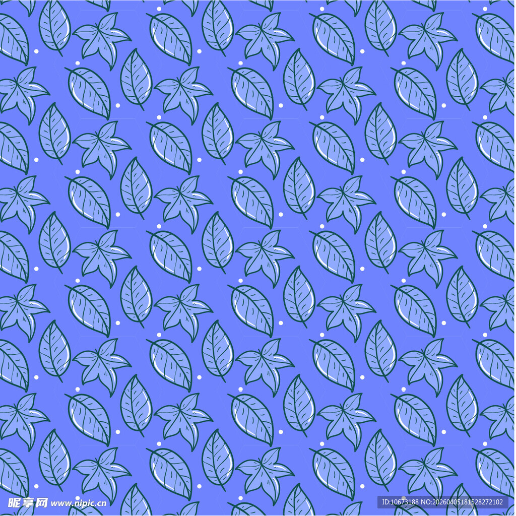 叶子矢量图案背景