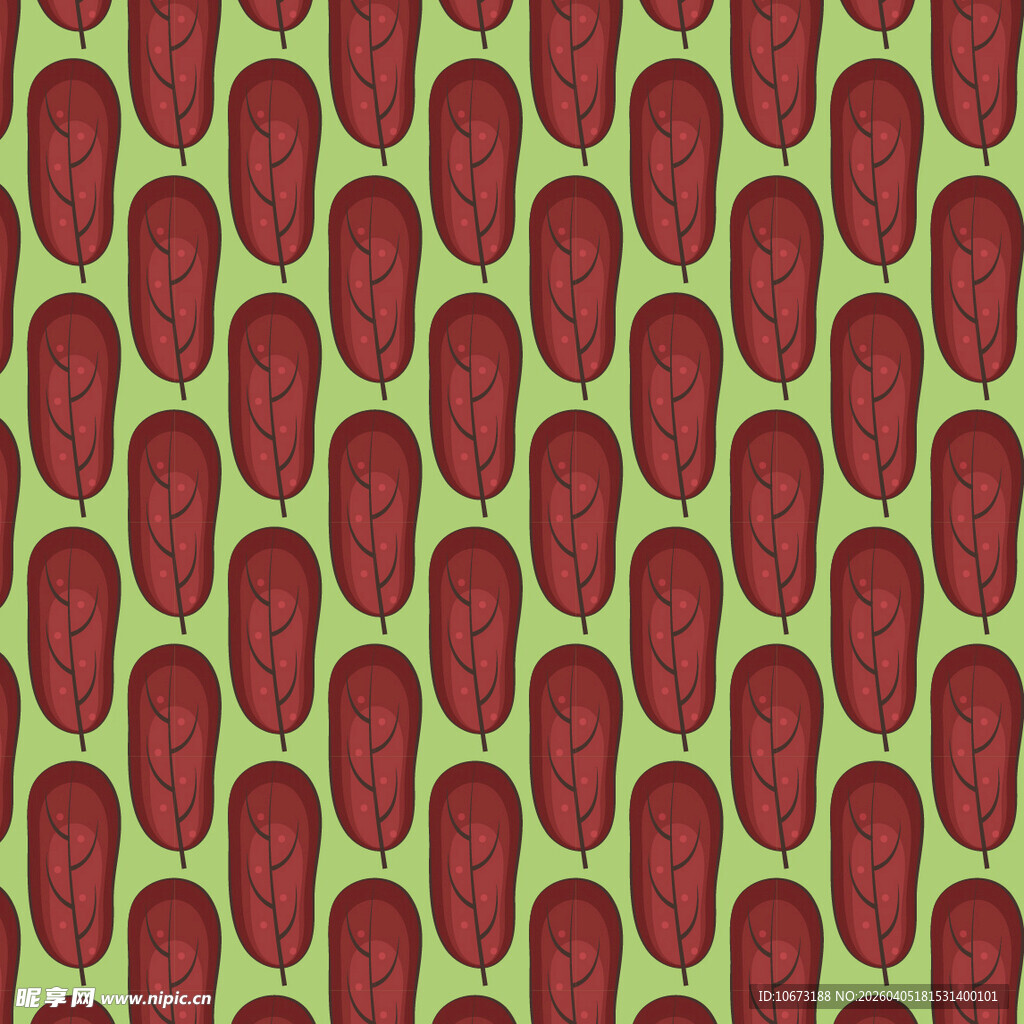 叶子矢量图案背景