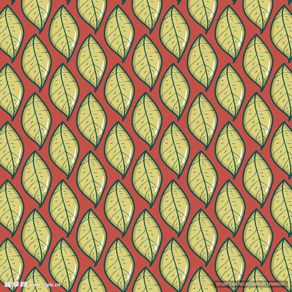 叶子矢量图案背景